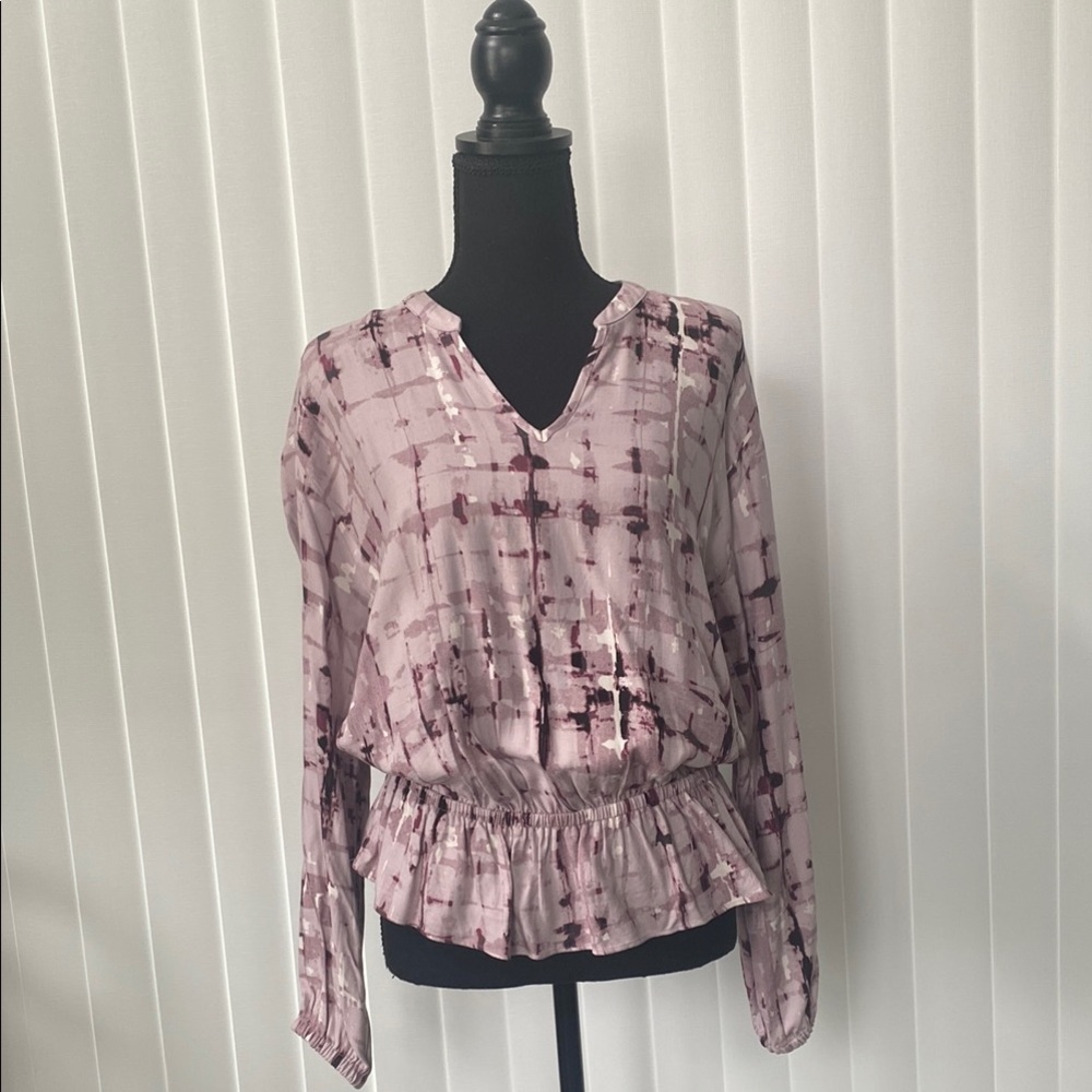 Jennifer Lopez Elegant Peplum Women's Purple Blouse
